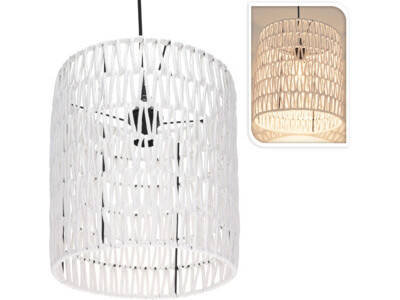 Lampa wisząca z abażurem, Ø 28,5 cm, biała Home Styling Collection