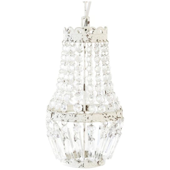 Lampa wisząca z kryształkami MIA HOME Vintage Chic, biała MIA home