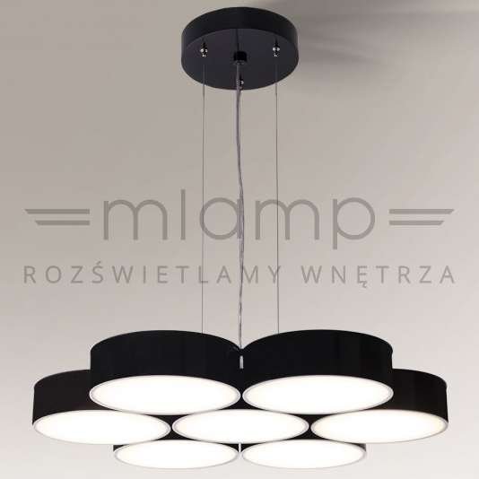 LAMPA wisząca ZAMA 7541 Shilo metalowa OPRAWA zwis LED 112W 3000K czarny Shilo