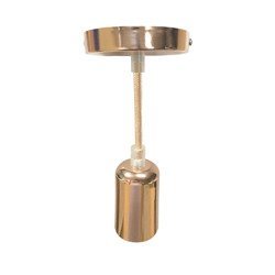 Lampa wisząca złota okrągła tubka E27 Gold Holder-Gold Canopy VT-7448 3777 V-TAC V-TAC