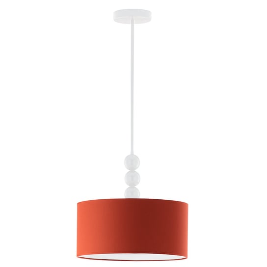 Lampa wisząca, zwis z ozdobnymi kulami SALAMANCA 40 cm, biały/rdzawy LYSNE