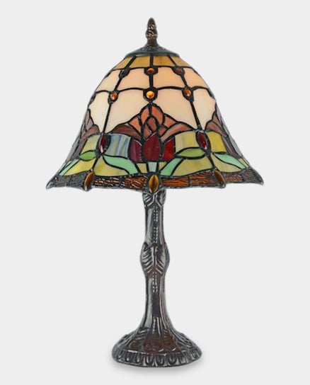 Lampa Witrażowa w Stylu Tiffany Tulipan Średnia rzezbyzbrazu.pl