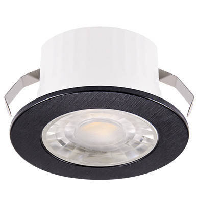 LAMPA wpust FIN LED C 03873 Ideus stropowa OPRAWA okrągła LED 3W 4000K łazienkowa IP44 czarna IDEUS
