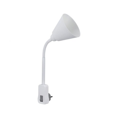 Lampa wtyczkowa Junus E14 Biały elastyczne ramię PAULMANN