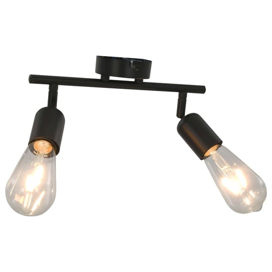 Lampa z 2 żarówkami żarnikowymi, 2 W, czarna, E27 vidaXL