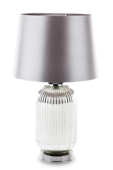 Lampa Z Kloszem Srebrna Metalowa Stołowa H:70Cm Art-Pol