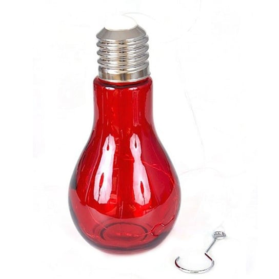Lampa żarówka led, czerwona, 9 cm 