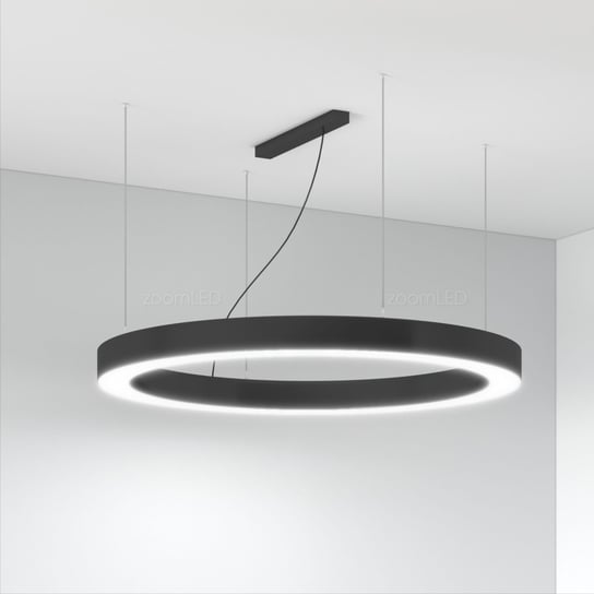 Lampa zoomLED® koło na linkach czarna  średnica ∅80cm 100W 3000K zoomLED