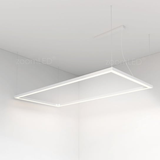 Lampa zoomLED® prostokąt na linkach biała 160x80cm 188W 3000K zoomLED
