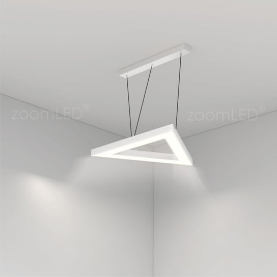 Lampa zoomLED® trójkąt natynkowa biała 70x70x70cm 75W 3000K zoomLED