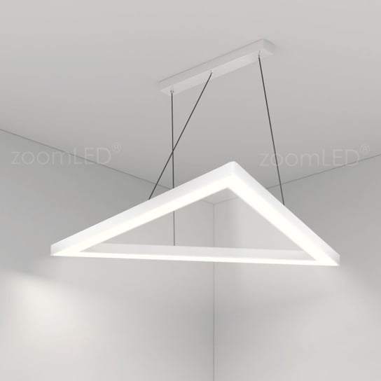 Lampa zoomLED® trójkąt natynkowa biała 90x90x90cm 97W 4000K zoomLED