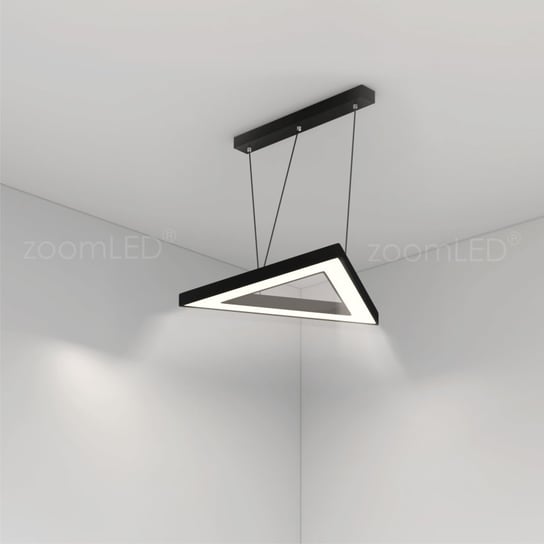 Lampa zoomLED® trójkąt natynkowa czarna  50x50x50cm 54W 4000K zoomLED