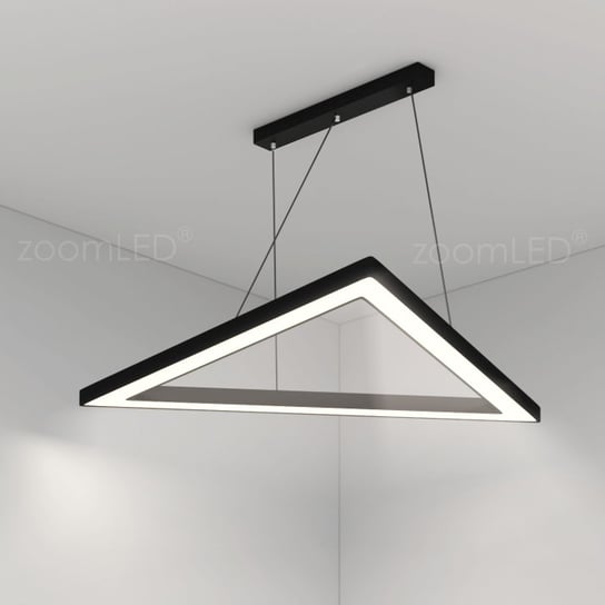 Lampa zoomLED® trójkąt natynkowa czarna  90x90x90cm 97W 3000K zoomLED