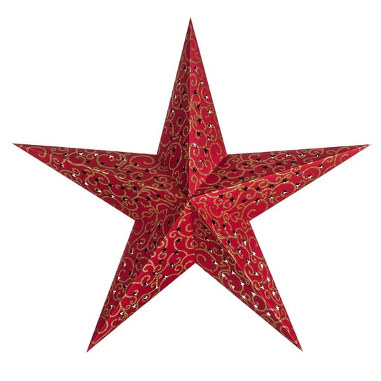 Lampion ALLADIN STAR, gwiazda betlejemska, 5 ramion, czerwono-złoty Alladin Star