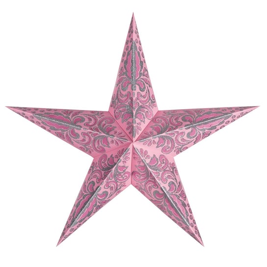 Lampion ALLADIN STAR, gwiazda betlejemska, 5 ramion, różowo-srebrny Alladin Star