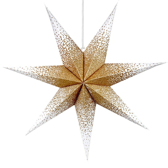 Lampion ALLADIN STAR, gwiazda betlejemska, 7 ramion, 60cm, biało-złota Alladin Star