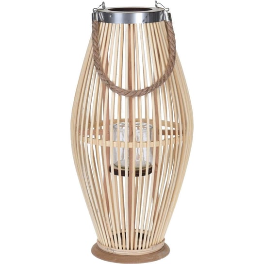 Lampion bambusowy pleciony, Ø 24 cm, beżowy Home Styling Collection