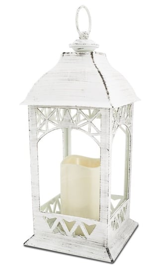 Lampion biały LED, ozdobna latarenka, świecznik Home Life