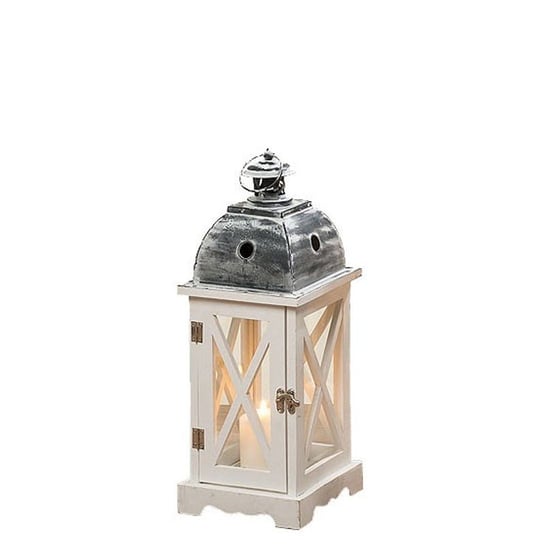 Lampion BRISTOL, mały, szary, 42x16x16 cm Dekoria