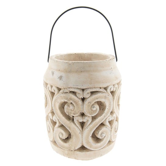 Lampion ceramiczny PROVANCE postarzany ażurowy latarnia rzeźbiona Clayre & Eef