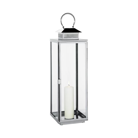 Lampion CILIO, Torre L, srebrny, 20x20x77 cm Cilio