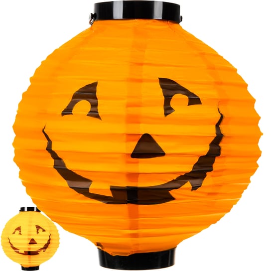 Lampion Dynia na Halloween Papierowy Świecący LED MALATEC Malatec