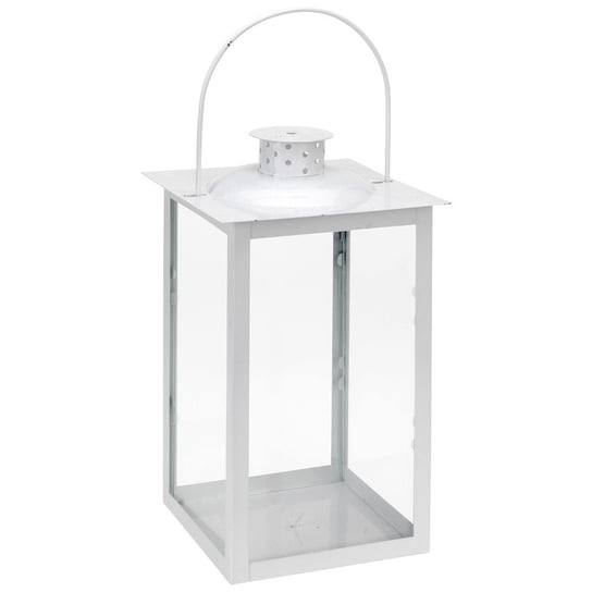 Lampion-latarenka HOME STYLING COLLECTION, biały, 30x17x17 cm Home Styling Collection