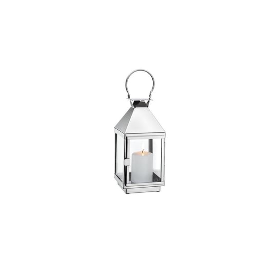 Lampion mini CILIO Torre, srebrny, 13x13x36 cm Cilio