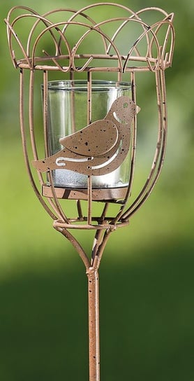 Lampion ogrodowy do wbicia 1, brązowy, 13x10 cm 