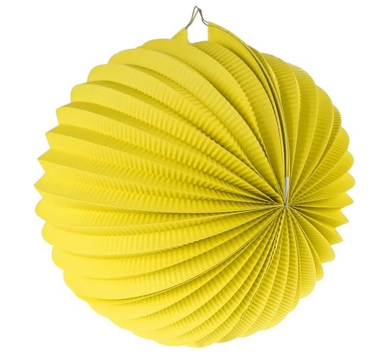 Lampion papierowy, Kula Deco, żółty, 25 cm GoDan