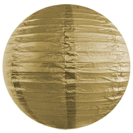 Lampion papierowy, złoty, 20 cm PartyDeco