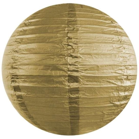 Lampion papierowy, złoty, 35 cm PartyDeco
