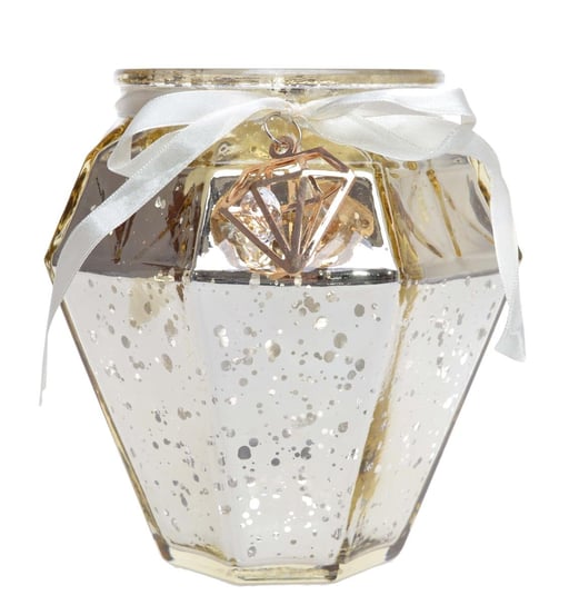 Lampion szklany ze wstążką, złoty MIA home