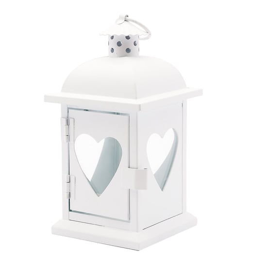 Lampion TADAR Heart, biały, 8,2x8,2x17 cm Tadar