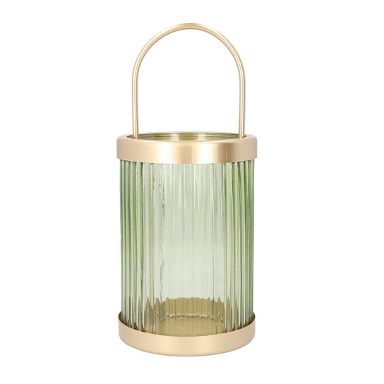 Lampion TELDO z zielonym szkłem 12x26,2 cm HOMLA Homla
