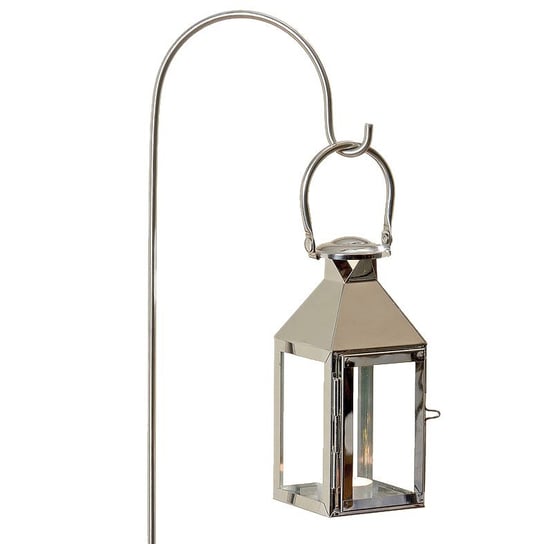 Lampion z hakiem, srebrny, 115x18x8 cm 