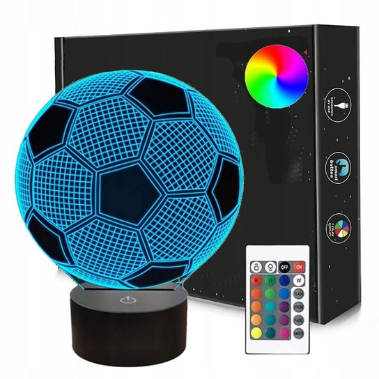 Lampka 3D Led Piłka Nożna Usb / Baterie + Pilot Rgb 16 Kolorów Inna marka