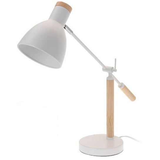 Lampka biurkowa, biała, 62 cm 