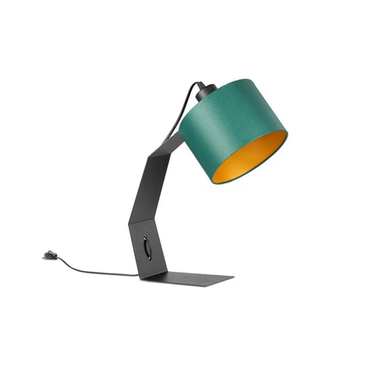 Lampka BIURKOWA LASER SZKOLNA LOFT mini ABAŻUR zielony złoty Tornado