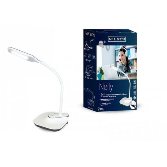 Lampka biurkowa LED Nilsen Nelly PX034, biała, 11,5 W Nilsen
