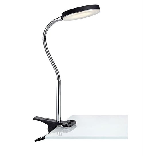 Lampka biurkowa na klips MARKSLOJD Flex 106471, 5 W, LED, czarna-chrom, barwa biała ciepła, 40x8x20 cm Markslojd