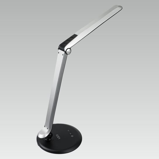 Lampka biurkowa PREZENT Pivot, czarno-srebrna, 8W, 42x32 cm Prezent
