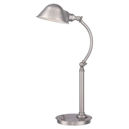 Lampka biurkowa QUOIZEL Thompson, srebrna, 7W, 48x53 cm Quoizel