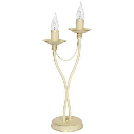 Lampka biurkowa Róża złoty świecznik rokoko na biurko Aldex