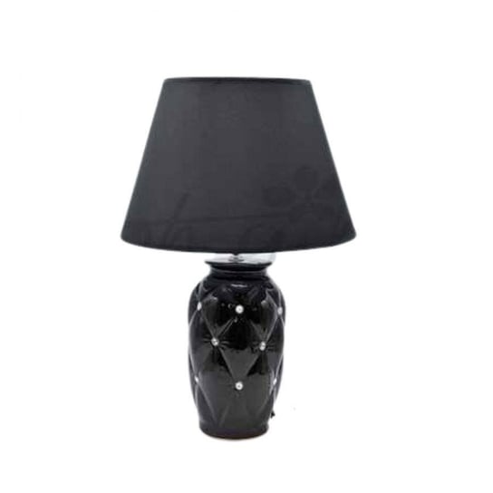 Lampka ceramiczna z kryształkami Glamour Bahir czarna czarny Wisan