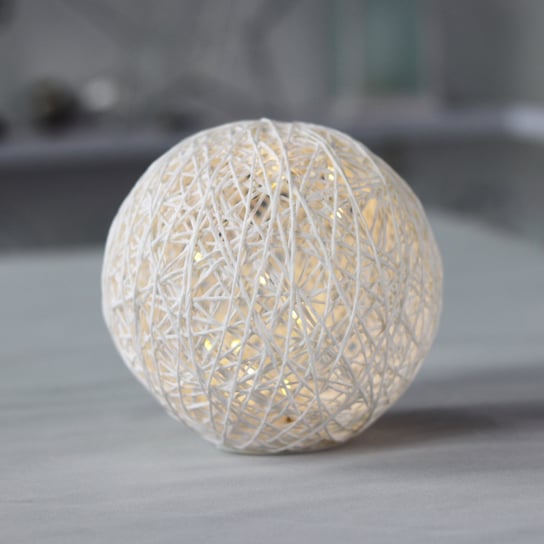 Lampka dekoracyjna Cotton Ball, Platinet, biały, średnica 17cm PLATINET