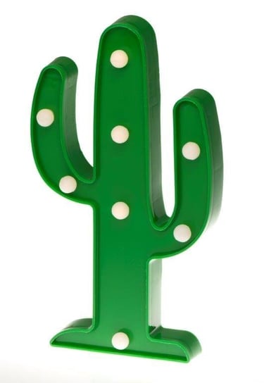 Lampka Dekoracyjna LED kaktus zielona 30cm Kontext