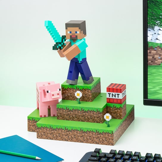 Lampka - Diorama Minecraft Steve (Wysokość: 30 Cm) Paladone