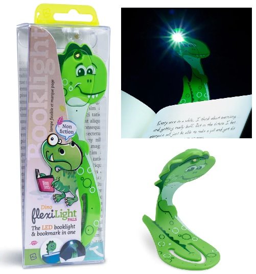 Lampka do książki, Dinozaur Zielony, Flexilight PALS Thinking Gifts