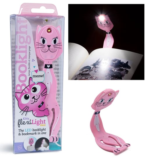 Lampka do książki, Kot różowy, Flexilight PALS Thinking Gifts